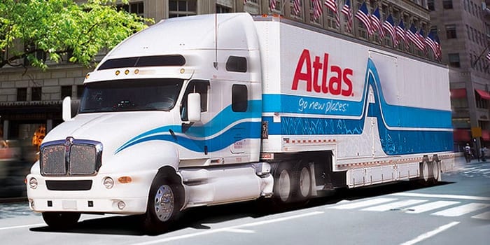 Atlas truck doing Interstate moving service for InterWest