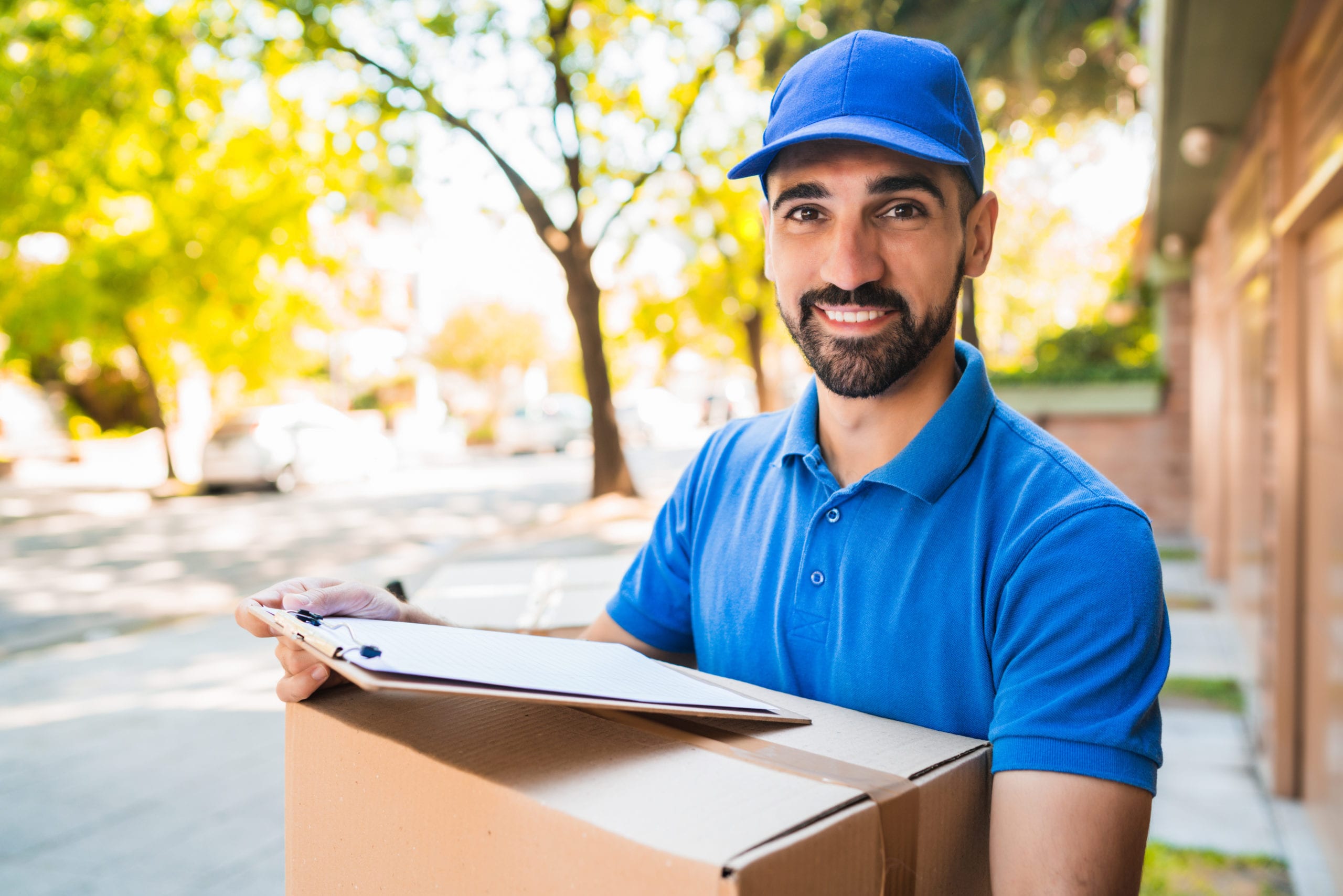 InterWest Mover carrying package outdoors.